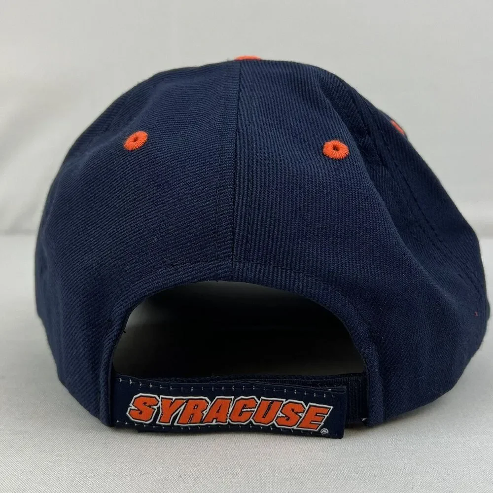 TEAM SYRACUSE UNIVERSITY Blue‎ w/ Orange Logo Adjustable BASEBALL HAT CAP